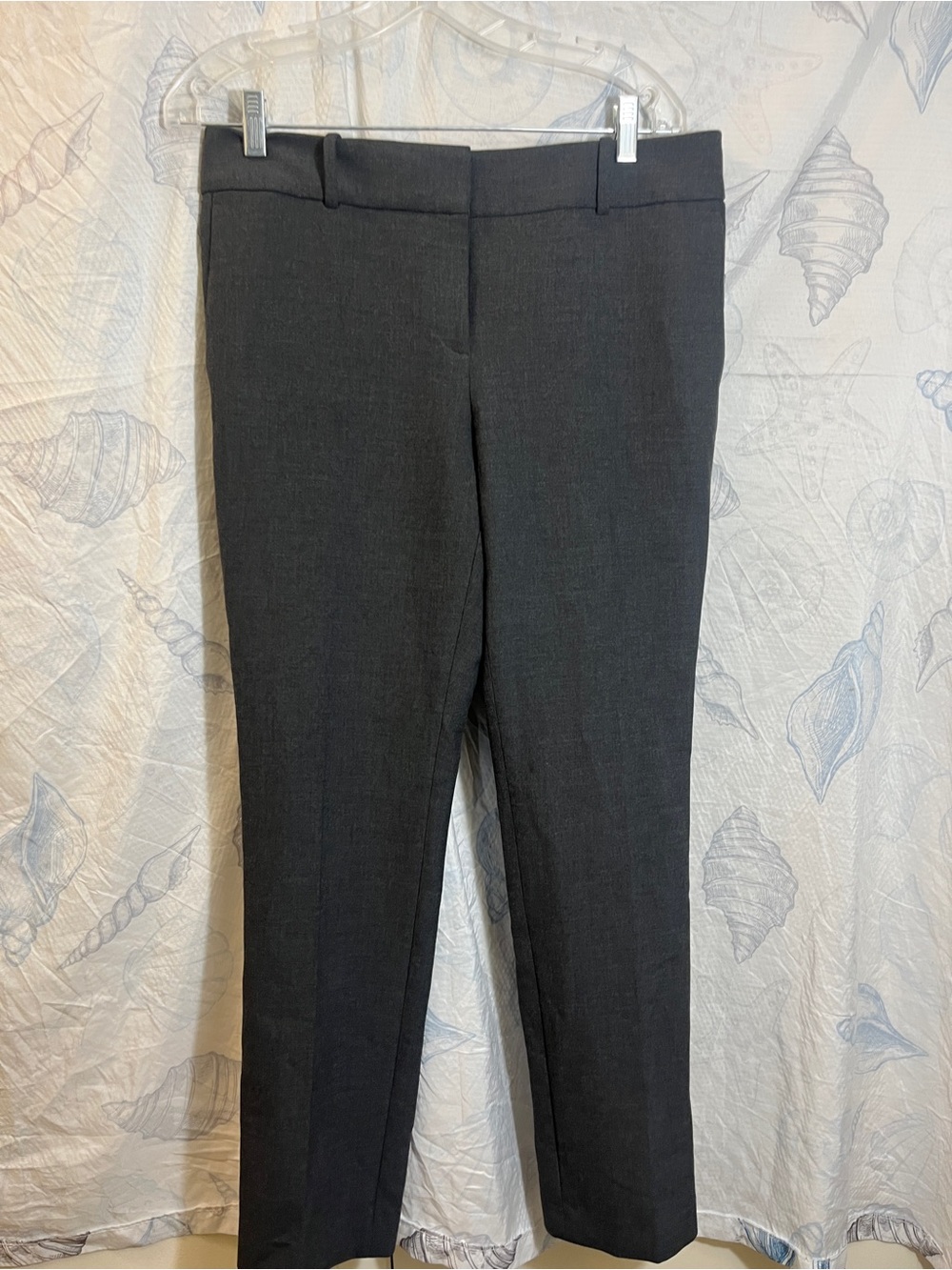 Ann Taylor Charcoal Gray Straight-Leg Dress Pants